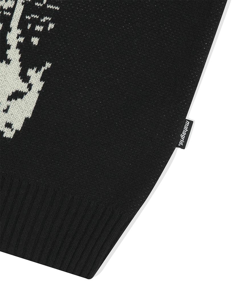MAHAGRID Fantasia Knit Sweater Black(Mg2Dfmk623A)