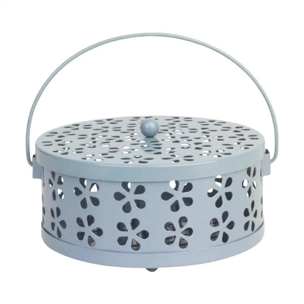 Iron Mosquito Coil Box Mosquito-repellent Household Wrought Cover Decor Sandalwood With Mosquito Iron Home Burner Incense M7X0