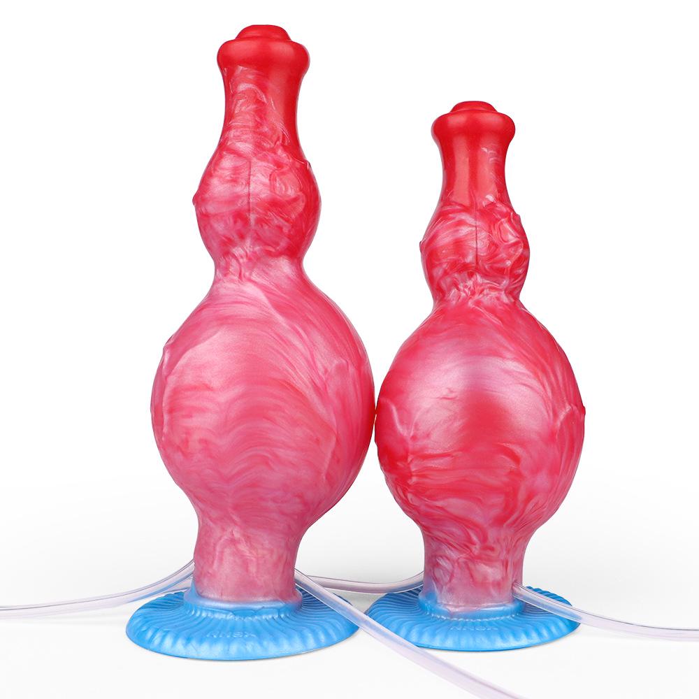 Inflatable Silicone Female Masturbator with Water-Spraying Dildo Simulation