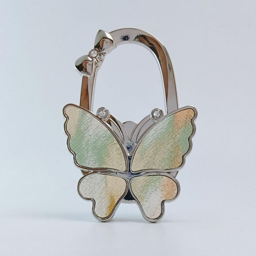 Durable Foldable Butterfly Handbag Hook Portable Creative Purse Holder Chrysanthemum Flowers Purse Hanger for Table