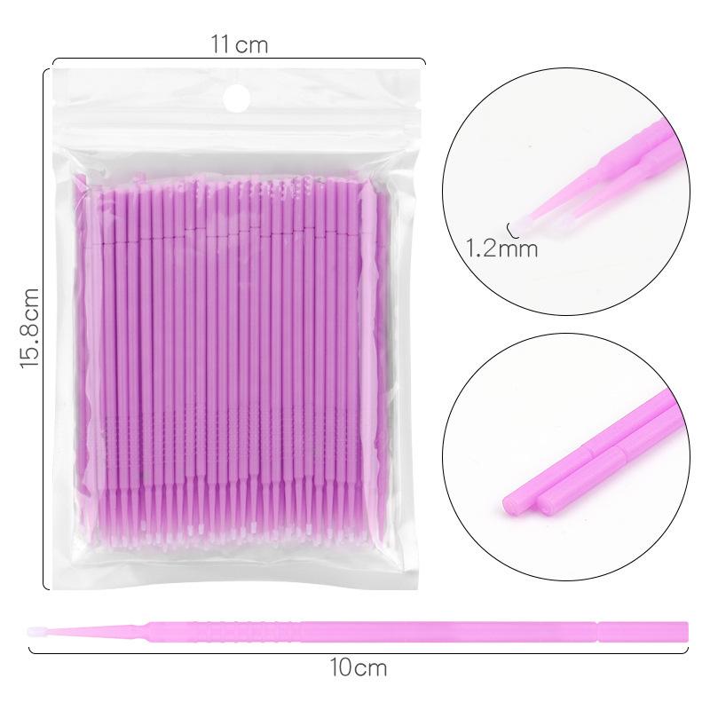 Premium Disposable Colored Nano Cotton Swabs for Eyelash Extensions, Tattooing, and Makeup Cleaning