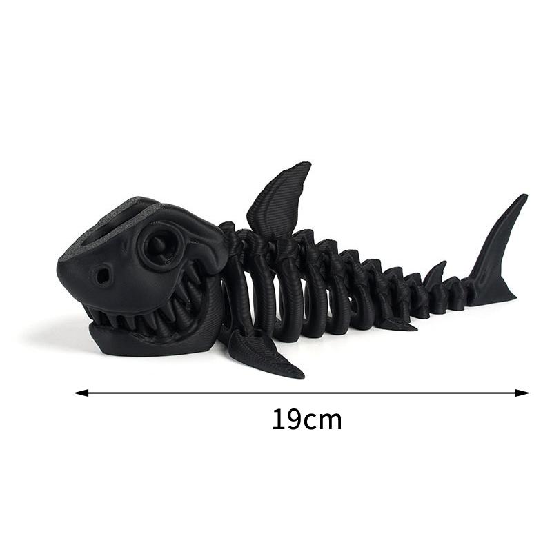 3D Printed Shark, Skeleton Model Jointed Full Movable Birthday Gift Realistic Animals Decorative Desktop