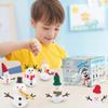 With Carrot Noses Clay DIY Snowman Kit Hands-on Ability Mini Snowman Craft Kit  Christmas
