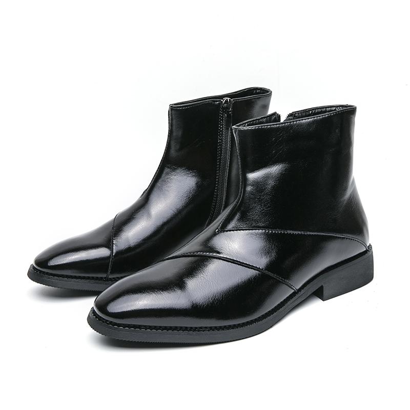 British Style Man Casual Leather Ankle Fashion Flat Designer Chelsea Boot 2024New Casual Slip Ons Business Outdoor Outdoor Boots