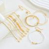 17KM 11 Piece Inlaid Heart Butterfly Bracelet Fashion Jewelry Set Women Trendy Shiny Daily Party Accessory Decorative Gift