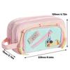 New Contrast Color Pen Bag Dachshund Four-Layer Pencil Case Large Capacity Handheld Pen Box School Office