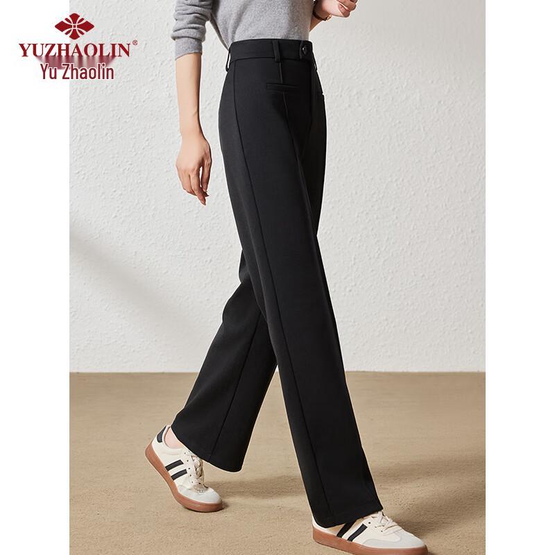 Women's High-Waist Wool Blend Wide-Leg Pants