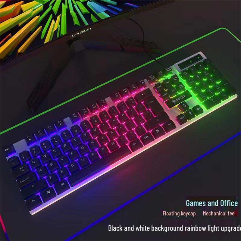 Robotic-Feel Keyboard & Mouse Set for Desktop, Laptop, Gaming, E-Sports, Typing - Special J Keyboard