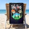 Proof Beach Towel with a Sally Face1 Pattern - Soft,absorbent,quick-drying,machine Washable - Perfect for Swimming,camping,bathing