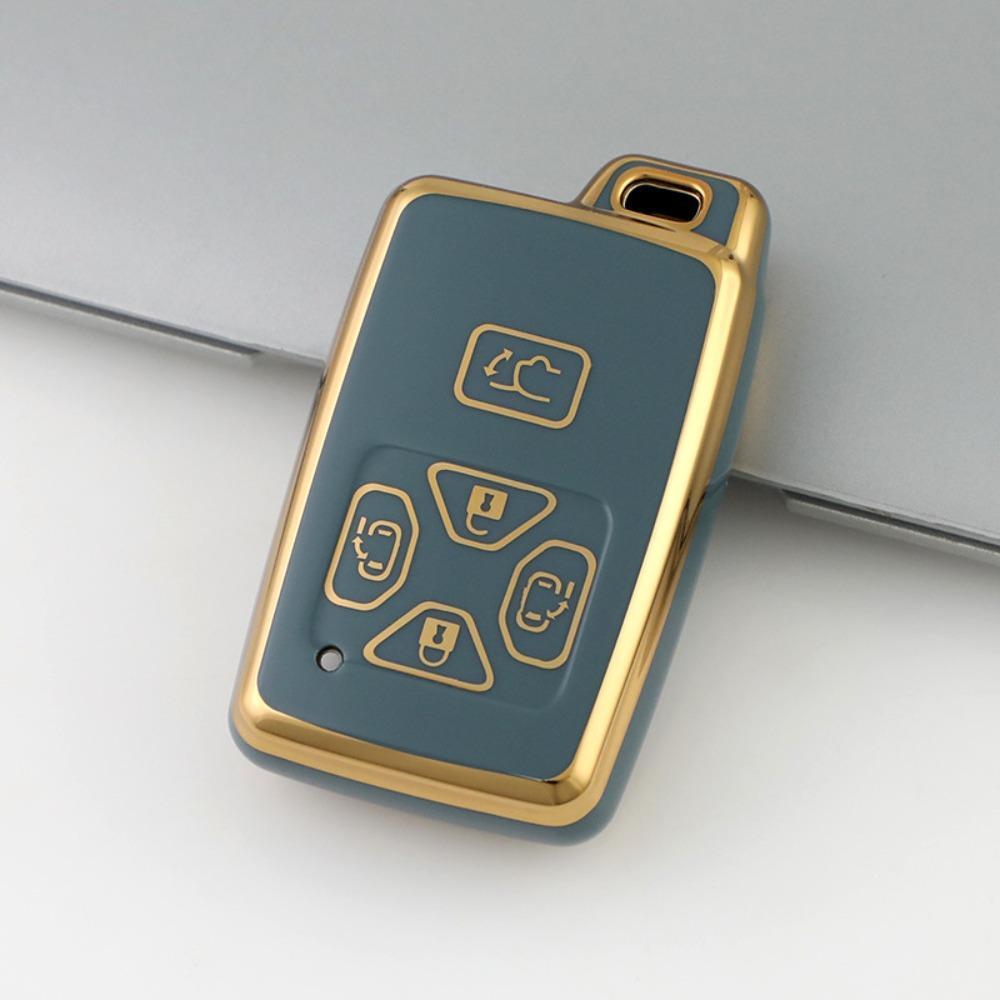 

Stylish Key Shell Case for Old Toyota Previa Alphard Reiz RAV4 with Gold Edge