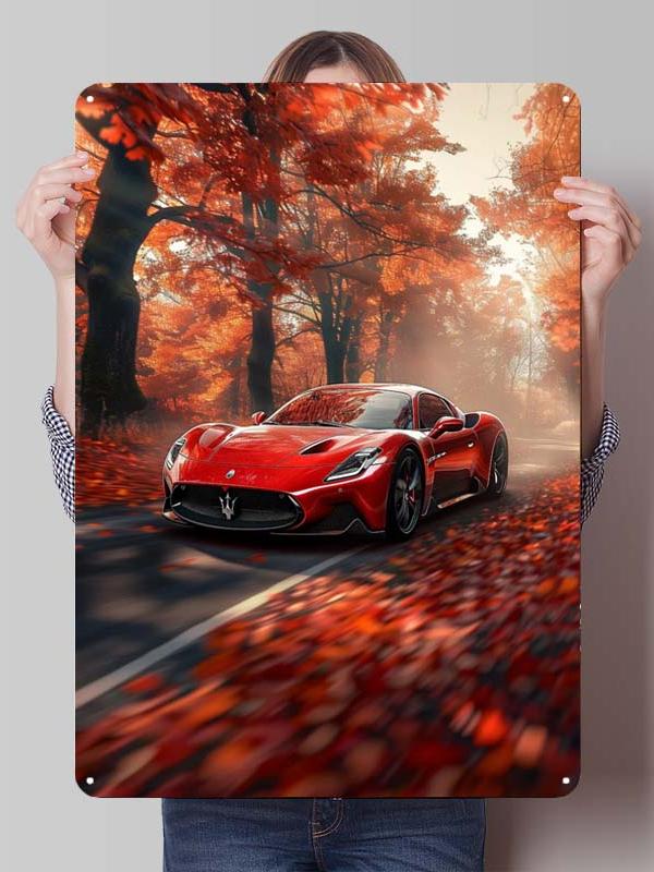 Maserati Classic Car Metal Poster Bedroom Decoration Living Room Decor Men Custom Metal Tin Signs for Garage Wall Art Decoration