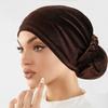 Turban Inner Hijabs Cap Hat Muslim Women's Headscarf Solid Color Hijab Bonnet
