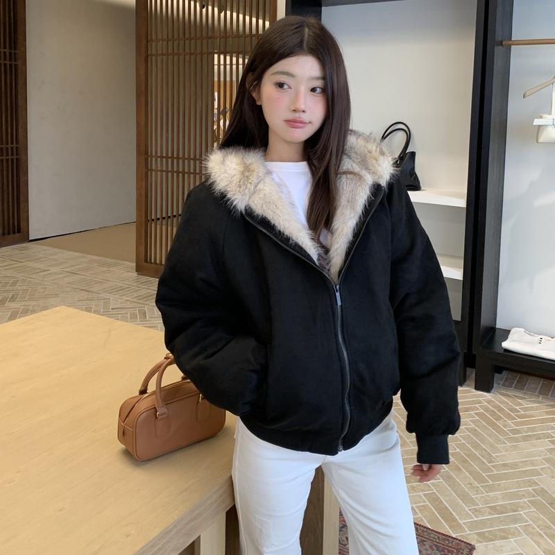 Winter new popular padded jacket padded jacket female loose student small couple jacket padded jacket