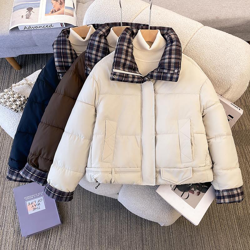 Fashion Winter Jackets Woman Short Parkas Stand Collar Thick Warm Casual Women's Coats