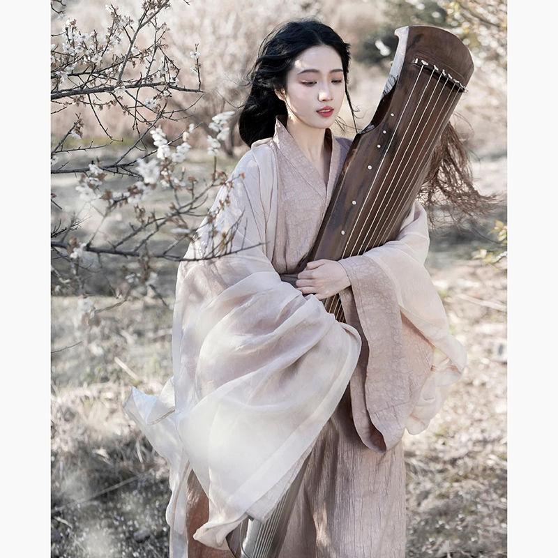 Chinese Wei And Jin Dynasties Style Hanfu Women's Photography Costume Folk Dance Costume Suit