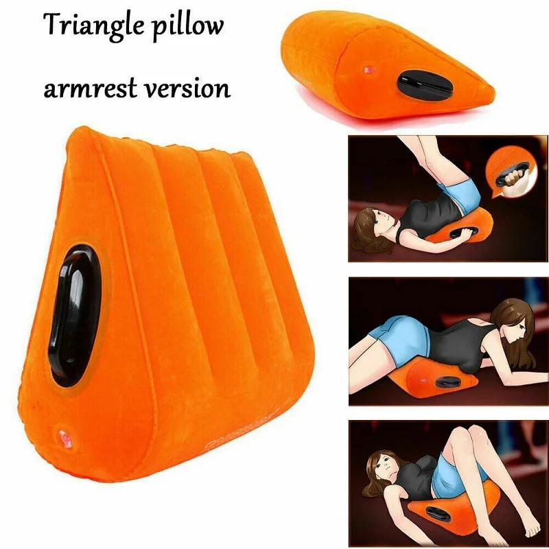 Inflatable Sex Pillow Adult Furnitures Magic Wedge Sexual Cushion Love Position Handle  Sofa Erotic Toys For Couples Games