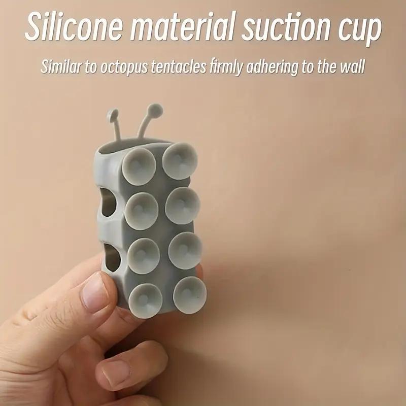 1 STÜCK Raupe Dusche Saugbecher Silikon Stanzfrei Universelle Halterung Badezimmer Duschkopf Starke Adsorption Fixierbasis