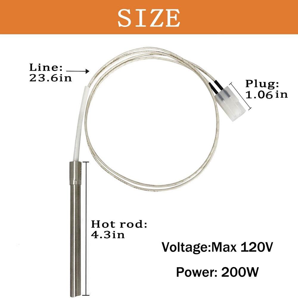 2PCS 120V Hot Rod Igniter Kit Replacement For Pit Boss Wood Pellet Grill