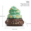 Aris & Juno 15.35'' Feng Shui Money Frog Statue, 360° Rotating Wealth & Prosperity Decor, Resin Fortune Figurine with Gold Accents for Home, Office