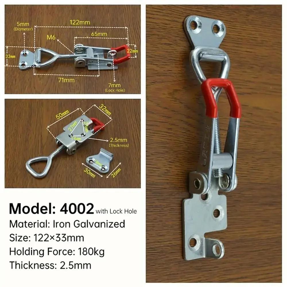 1 ks rychloupínací zámek přezka pant toolbox pouzdro 4001/4002/4003 pákový západkový uzávěr push-pull nastavitelný západka