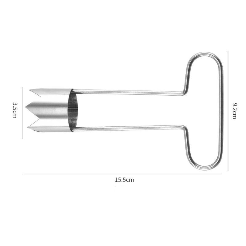 1/2Pcs Kitchen Tools T-Shaped Stainless Steel Corer Fruit Pitter For Olive Date Peach Kitchen Accessories