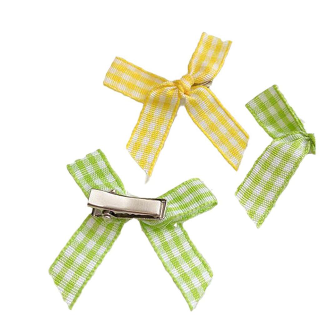 Girls' Plaid Bow Hairpin - Cute, Sweet Cloth Hair Accessory Clip
