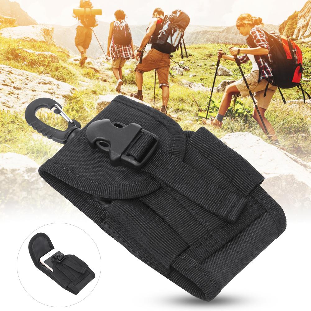 Outdoor Multi Functional   Waist Pouch Molle Belt for 4.5inch Mobile Phone Bag with Buckle(Black )