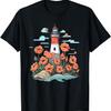 Aesthetic Lighthouse With Flowers I Lighthouse T-Shirt