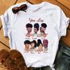 Fashion Casual Girls Letter Graphics Women's T-Shirt Summer Loose Tees 90S Short Sleeve O-Neck Blouses Ladies White Tops Clothes