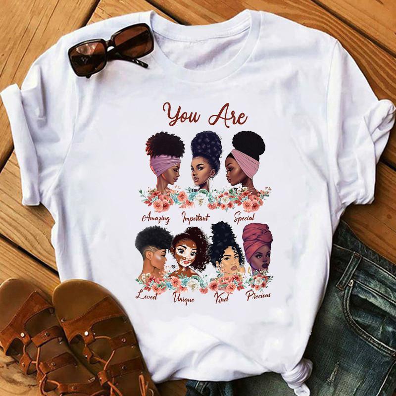 Fashion Casual Girls Letter Graphics Women's T-Shirt Summer Loose Tees 90S Short Sleeve O-Neck Blouses Ladies White Tops Clothes