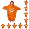 Kids' Halloween Printed Flannel Romper Pajama Set for Loungewear