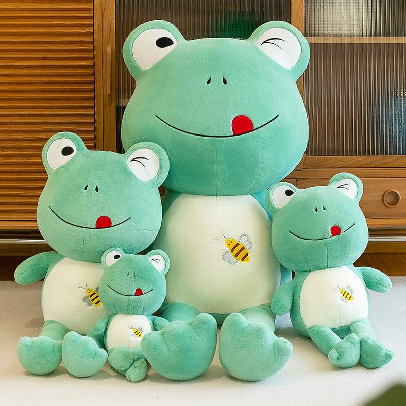 Cozy Plush Frog Toy Bedtime Hugging Stuffed Doll For Kids Decor Perfect Gift