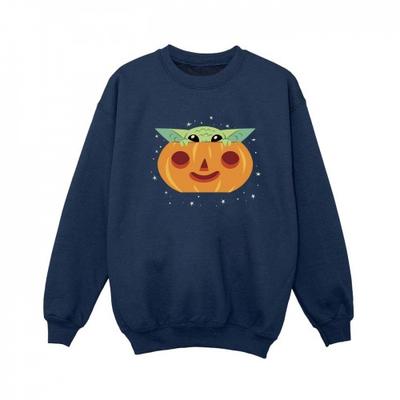 Boys The Mandalorian Grogu Pumpkin Sweatshirt