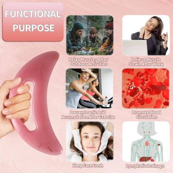 Ferramenta de massagem Gua Sha, tábua de raspagem para raspagem muscular, facial, anticelulite, spa, ferramentas de acupuntura para promover a circulação sanguínea e aliviar os músculos