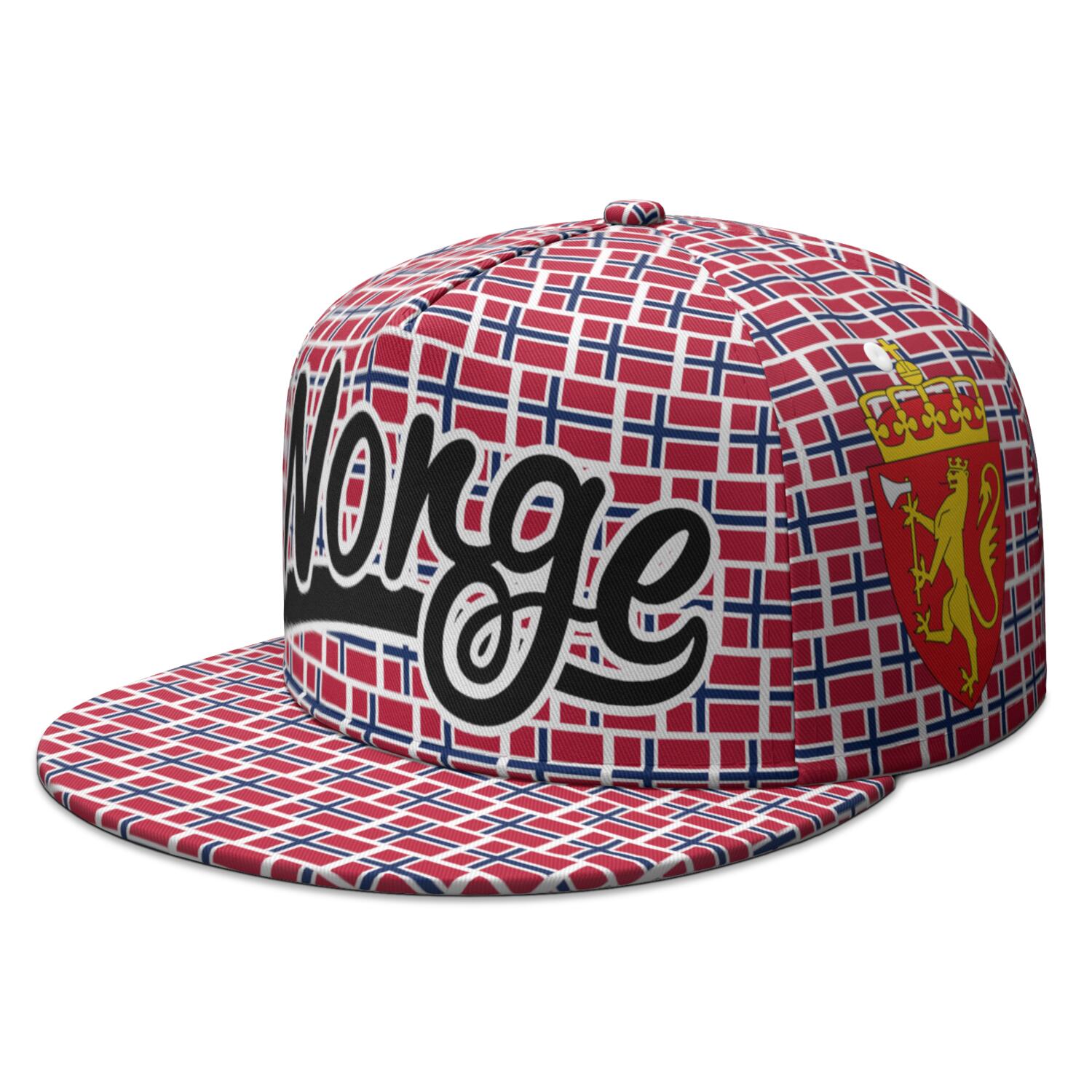 

Norway Flat Brimmed Cap Custom Made Name Team Logo Hip-hop Hat Country Travel Norge Norwegian Nation Kingdom Flags Headgear Adjustable