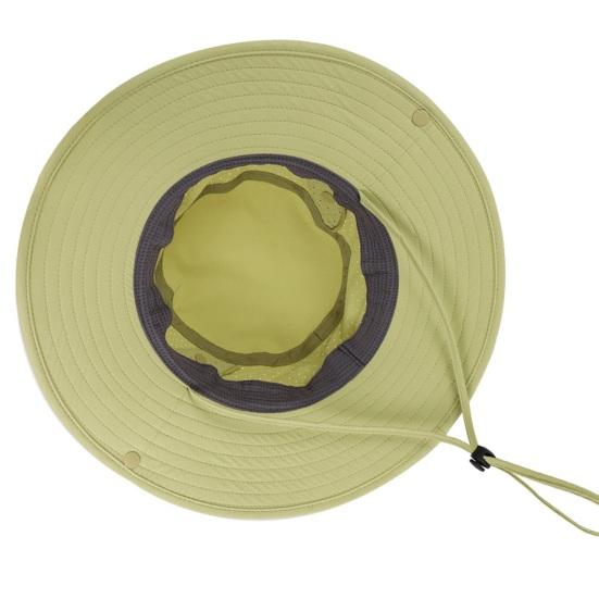 Bob en maille respirante à séchage rapide, protection solaire UPF, large bord, coupe-vent, avec cordelette, idéal pour la randonnée et la pêche.