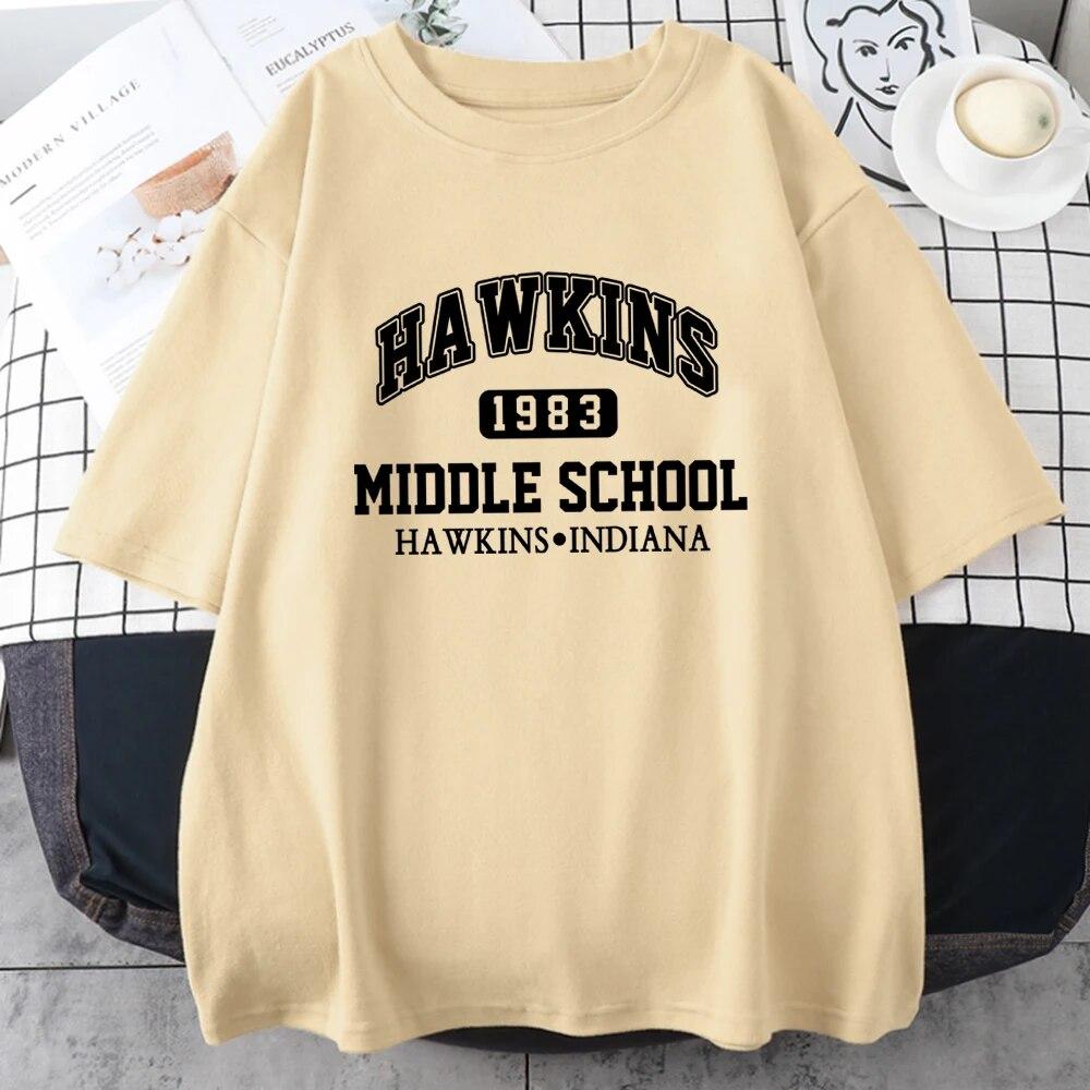 Hot Sale Brand 1983 Print Cotton Short Sleeve For Unisex Vintage Street Hip Hop Tops Oversize Breathable T-Shirts Mans Tee Clothing