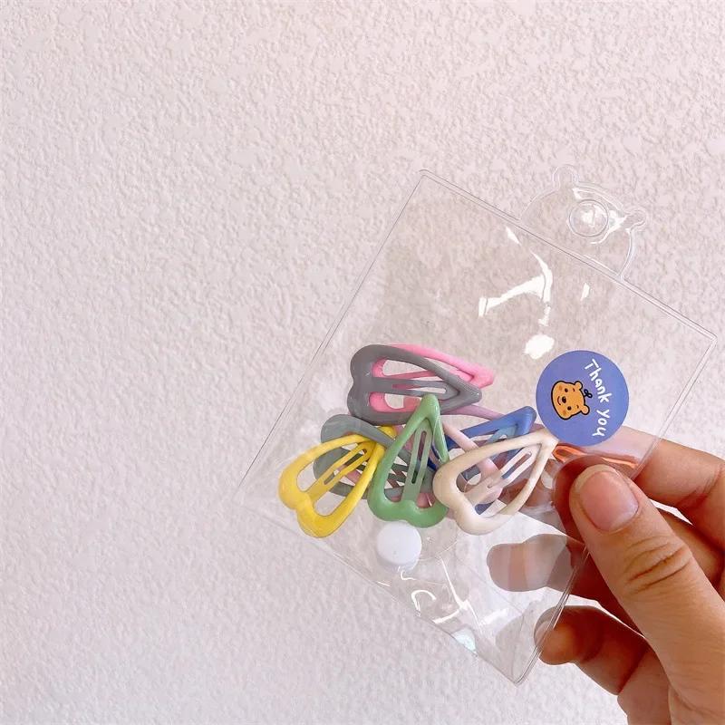 10pcs Baby Korean Style Candy Color Girls Hairpins Kids Mini Snap Hair Clips Star Hairpins Click Clack Hair Toddler Accessories