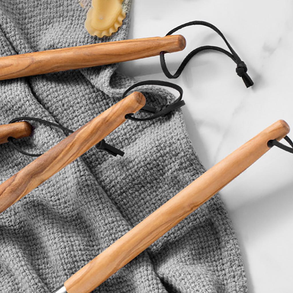 1/4pcs Stainless Steel Cooking Utensil Wooden Handle Frying Spatula Leaking Spatula Soup Spoon Kitchenware Utensils Kitchen Tool