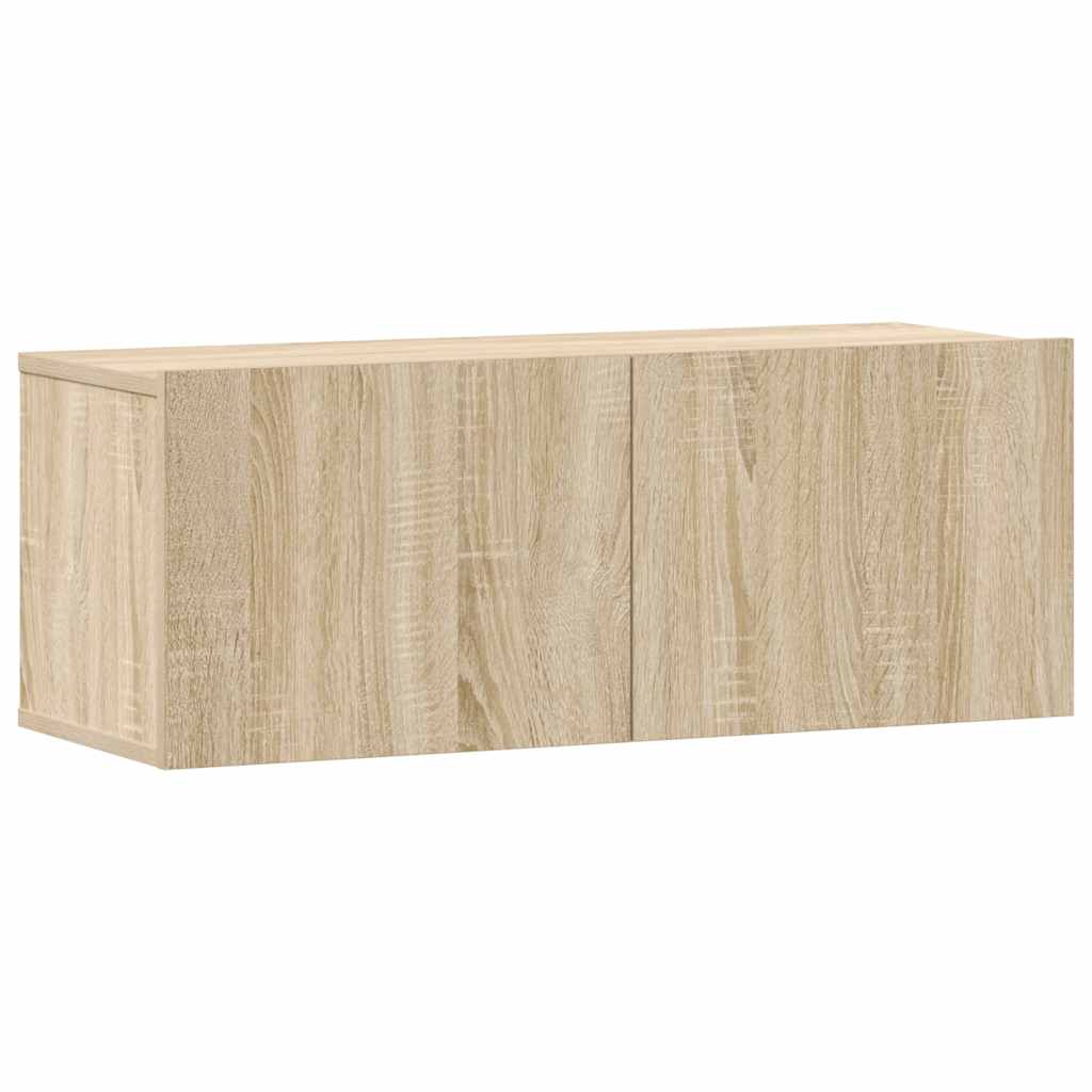 3 piece TV cabinet set Sonoma oak effect particle board