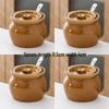 Ceramic Individual Stew Pots with Spoons (4-Pack)
