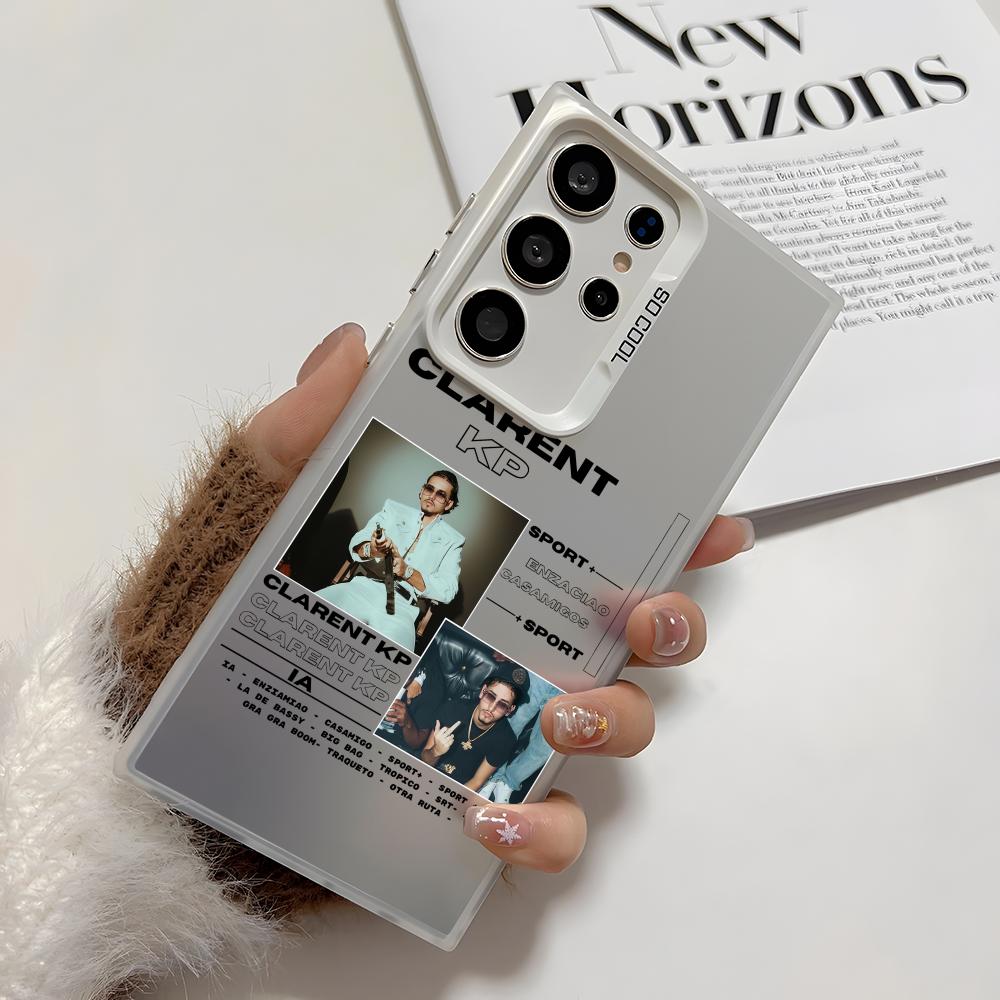 C-Clarent Scat Pack Phone Case For Samsung Galaxy S25 Edge S24 S23 S22 S21 S20 Ultra Funda Silicone Silver Cover