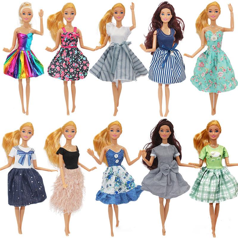 30cm Girl Doll Full Set 11.5inch Joints Doll with Fashion Rainbow Skirt Girls Dress Up Toys