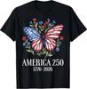 America US Flag 250 1776 2026 250th Anniversary 4th of July T-Shirt