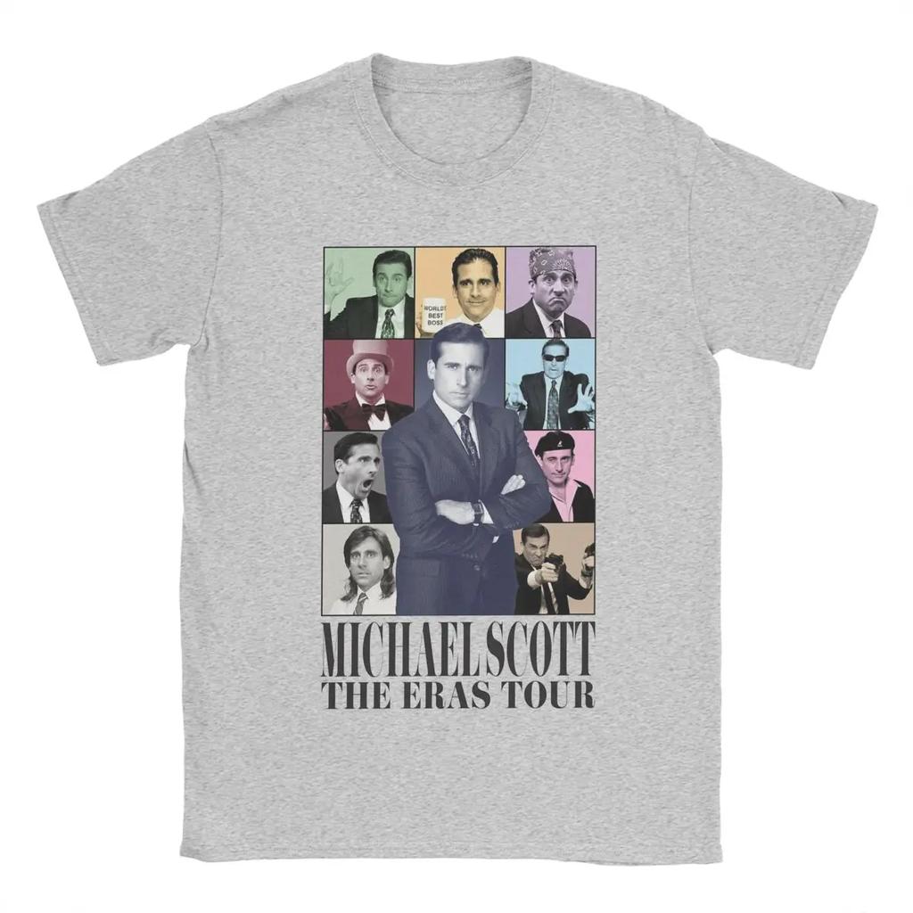 Michael Scott The Eras Tour Women T Shirts The Office Funny Tees Short Sleeve Crew Neck T-Shirt Cotton Adult Clothing