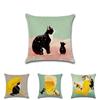Classic Cat Design Pillow Cushion Cover For Bedroom And Living Room Decor