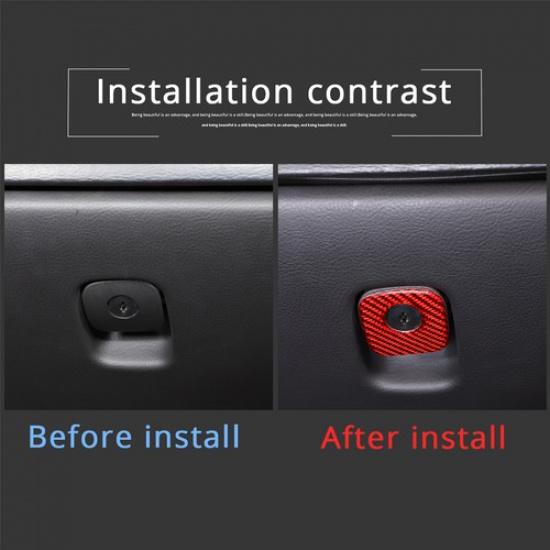 Red Carbon Fiber Passenger Side Storage Box Switch Sticker For Corvette C6 05-13