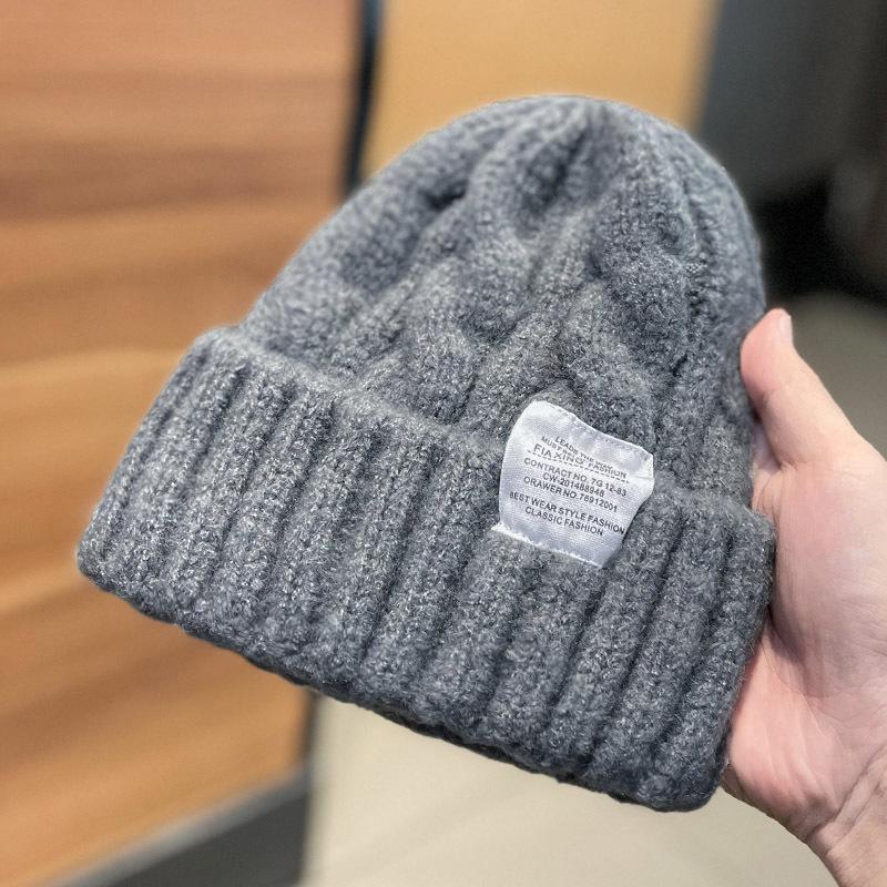 ins twist applique knitted wool hat children Internet celebrities autumn and winter versatile trend warm ear protection cold hat