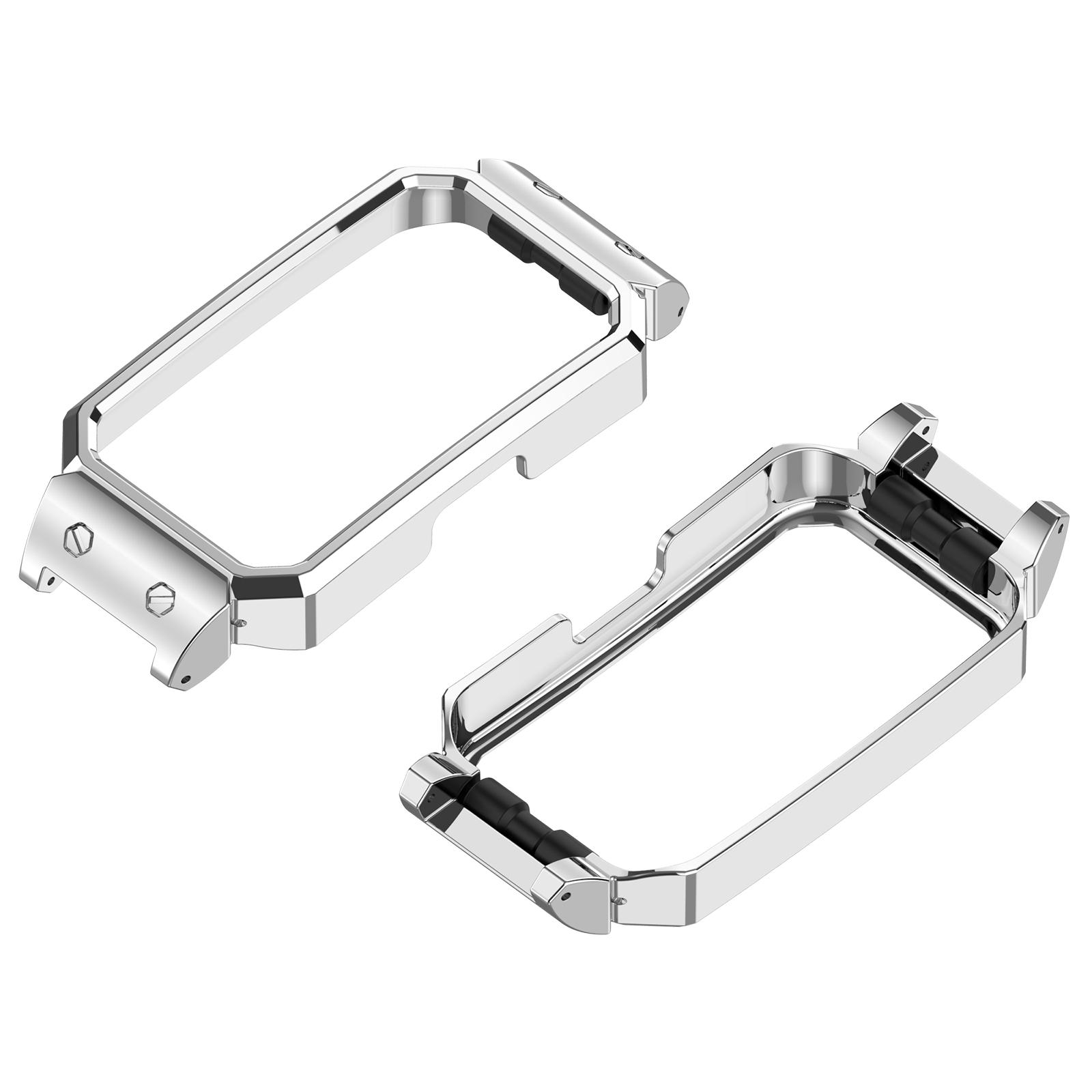 

Watch Case for Huawei Band 10/9/8/9 NFC/8 NFC 12mm Lug Metal Protective Frame Silver