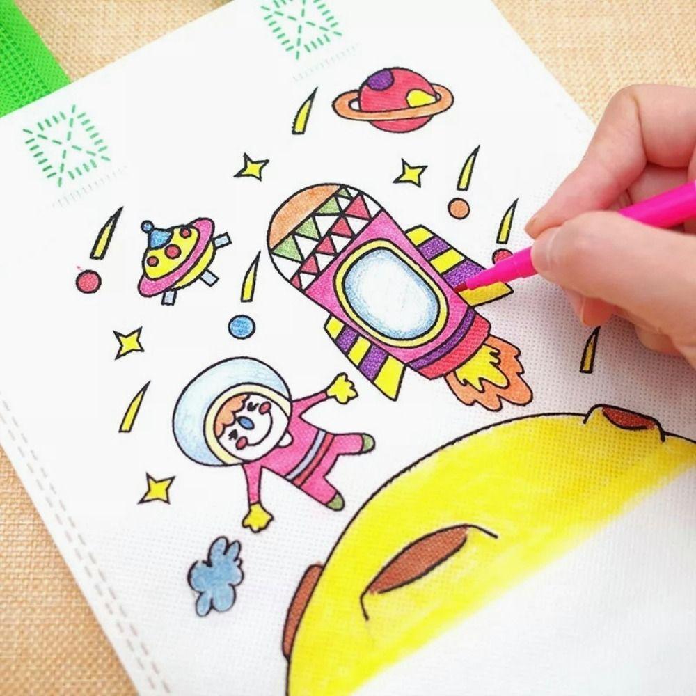 DIY Non-woven Graffiti Bag Double-Sided Early Childhood Education Painting Toys  Children